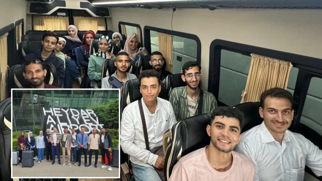 azerbaycan burs verdigi 14 filistinli ogrenciyi gazzeden tahliye etti uHPx2awR