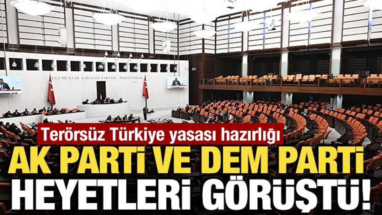 Terorsuz turkiye yasasi hazirligi ak parti ve dem parti heyetleri gorustu J8JYYPau